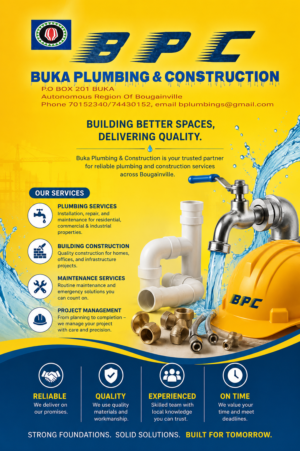 Buka Plumbing and Construction work site